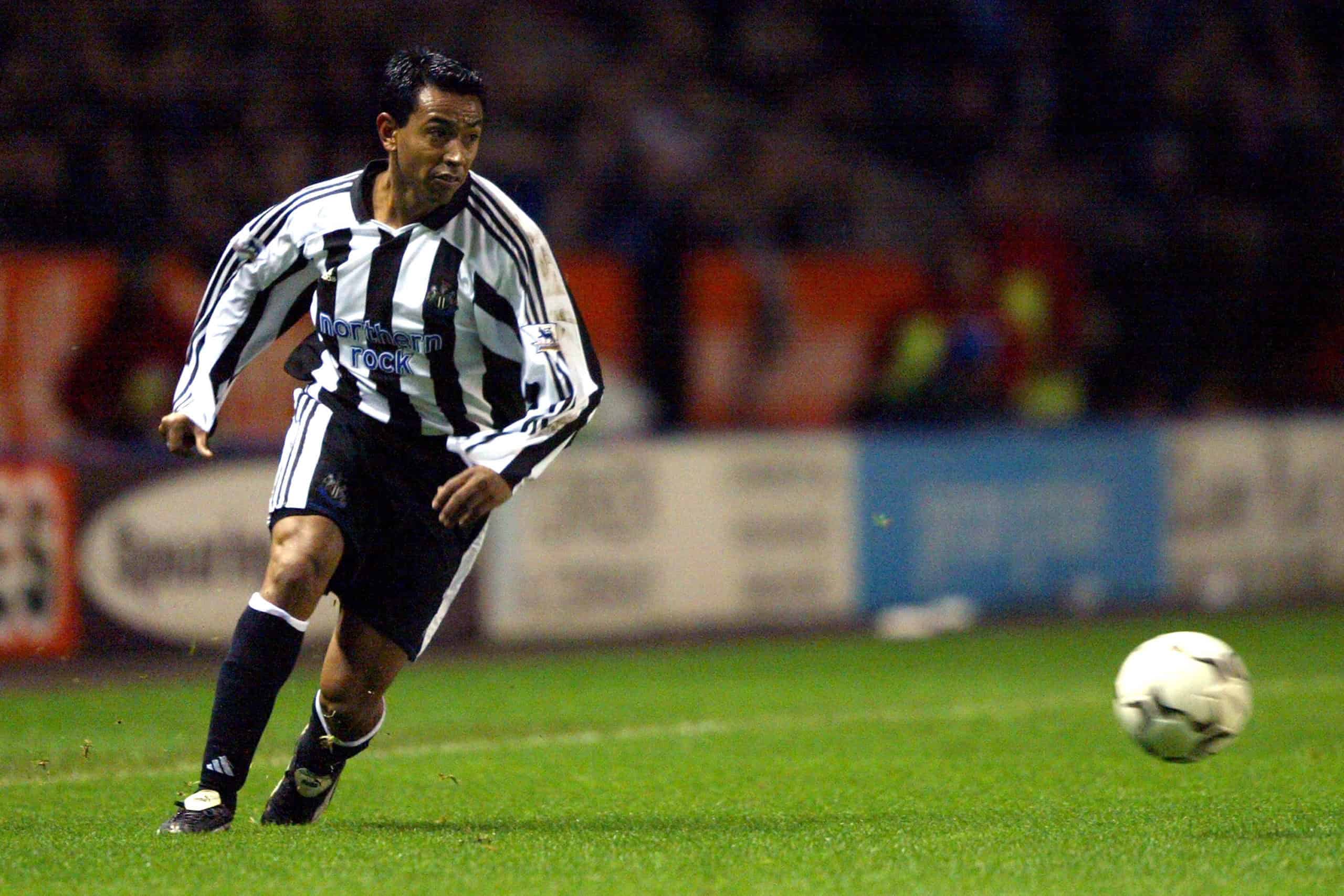 Random Mag: Nolberto Solano: The Trumpet of Tyneside Soccer - FA Barclaycard Premiership - Leicester City v Newcastle United. Nolberto Solano, Newcastle United